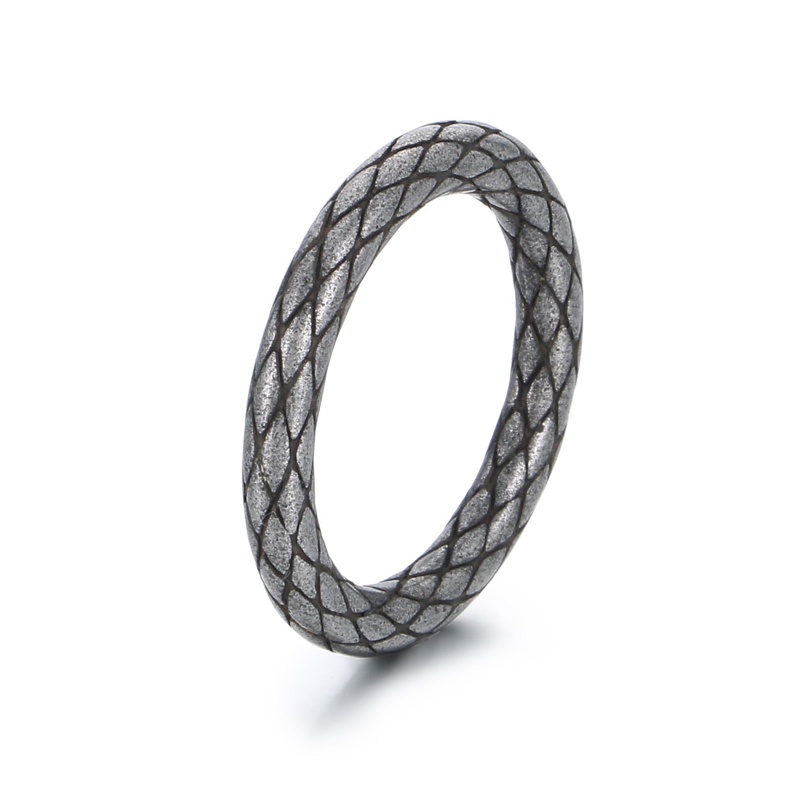 Men's Textured Titanium Stainless Steel Ring - Durable and Stylish Band-Men's Ring-SunnyHouse Jewelry