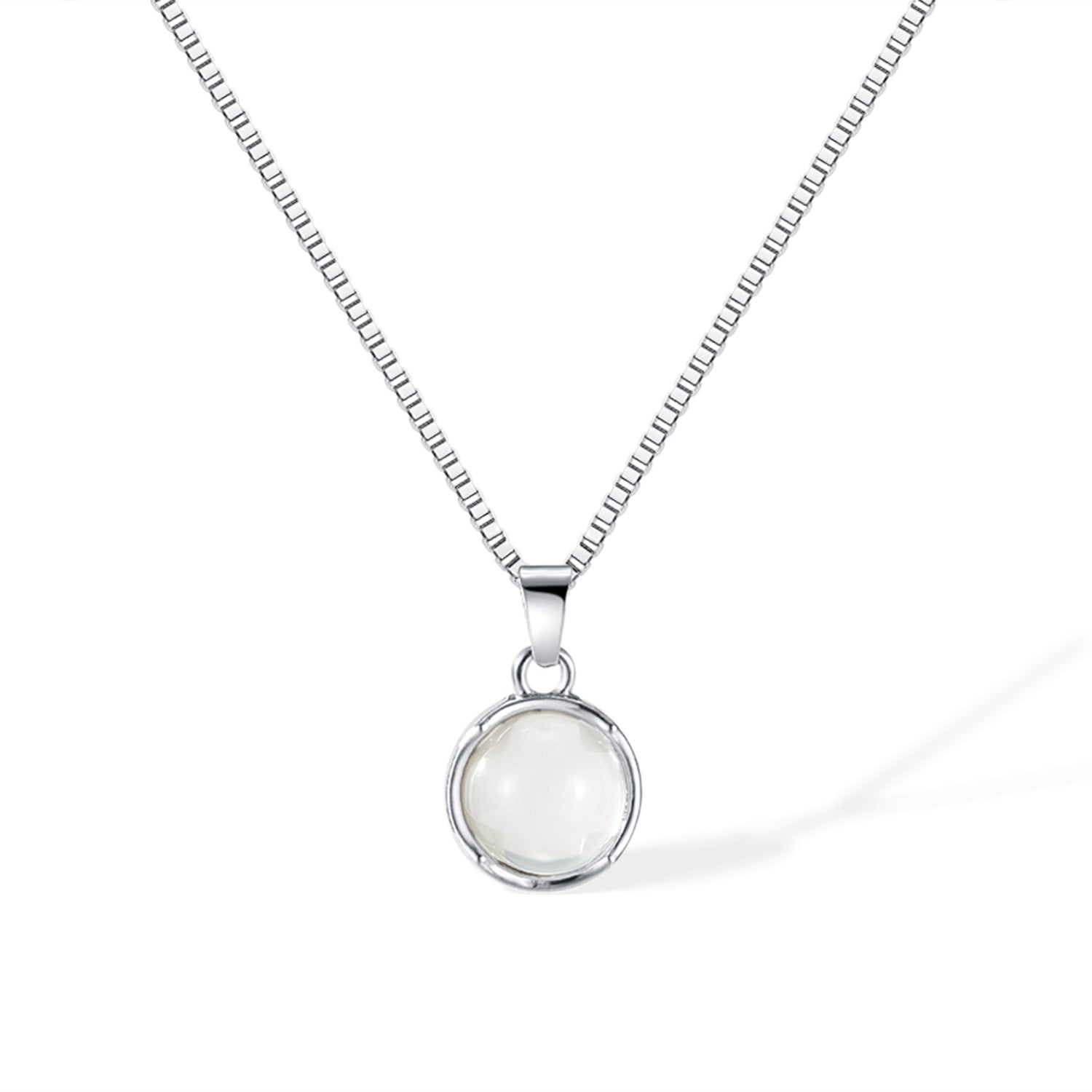 Sophisticated Women's Pearl Pendant Necklace - Classic Silver Chain Jewelry-Women's Necklace-SunnyHouse Jewelry