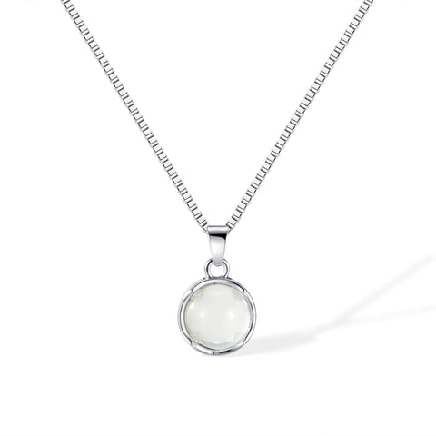 Sophisticated Women's Pearl Pendant Necklace - Classic Silver Chain Jewelry-Women's Necklace-SunnyHouse Jewelry