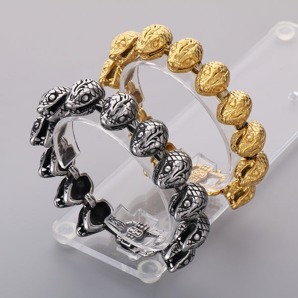 Men's Titanium Stainless Steel Golden Turtle Bracelet - Distinctive Style & Durable Elegance-Men's Bracelet-SunnyHouse Jewelry