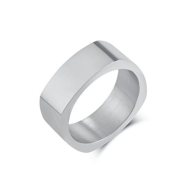 Men's Titanium Stainless Steel Ring - Minimalist Wide Band Design, Durable and Sleek-Men's Ring-SunnyHouse Jewelry