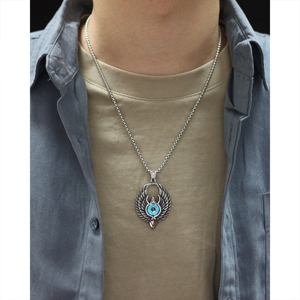 Men's Fashion Hip Hop Wing Eay Pendant Necklace-Mens Pendant Necklace-SunnyHouse Jewelry