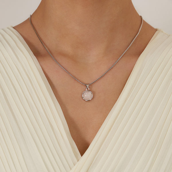 Sophisticated Women's Pearl Pendant Necklace - Classic Silver Chain Jewelry-Women's Necklace-SunnyHouse Jewelry