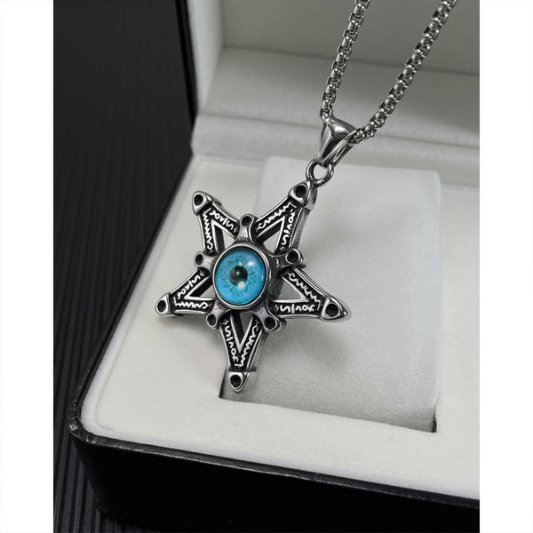 Men's Fashion Devil Eye Star Pendant Necklace-Mens Pendant Necklace-SunnyHouse Jewelry