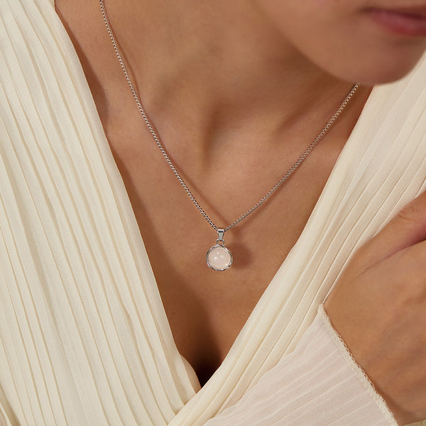 Sophisticated Women's Pearl Pendant Necklace - Classic Silver Chain Jewelry-Women's Necklace-SunnyHouse Jewelry