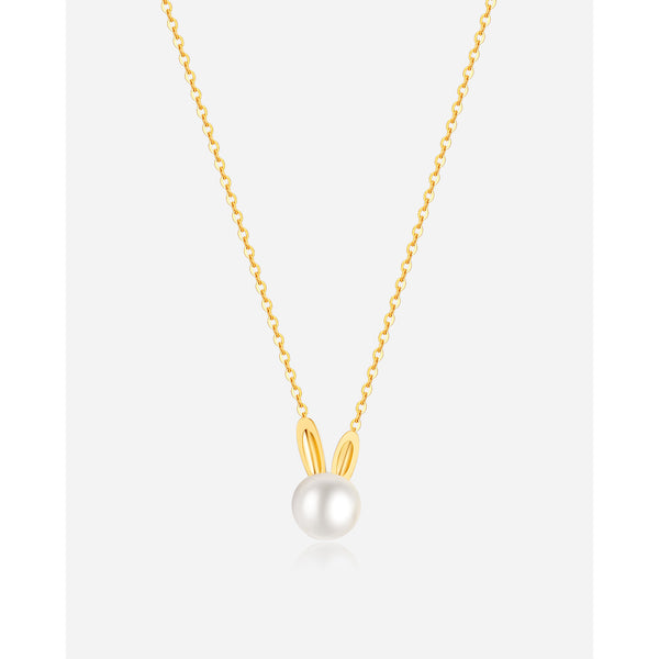 Women's Fashion Rabit Ear Pearl Pendant Necklace-Womens Pendant Necklace-SunnyHouse Jewelry