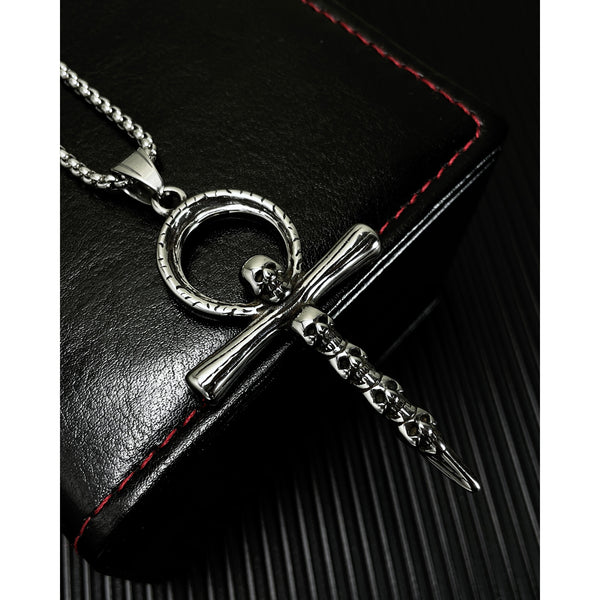 Men's Fashion Hiphop Skull Cross Pendant Necklace-Mens Pendant Necklace-SunnyHouse Jewelry