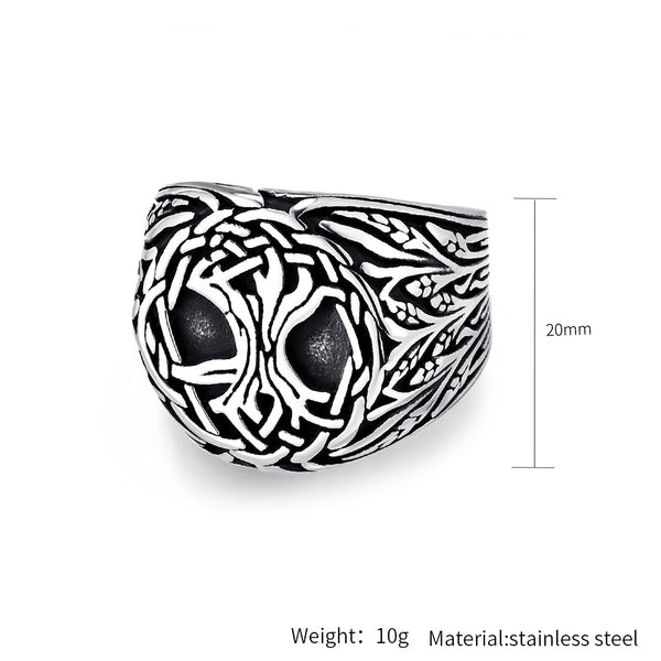 Men's Titanium Stainless Steel Gothic Skull Ring - Intricate Design, Durable and Bold-Men's Ring-SunnyHouse Jewelry