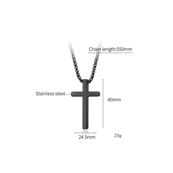 Men's Fashion Simple Cross Pendant Necklace-Mens Pendant Necklace-SunnyHouse Jewelry