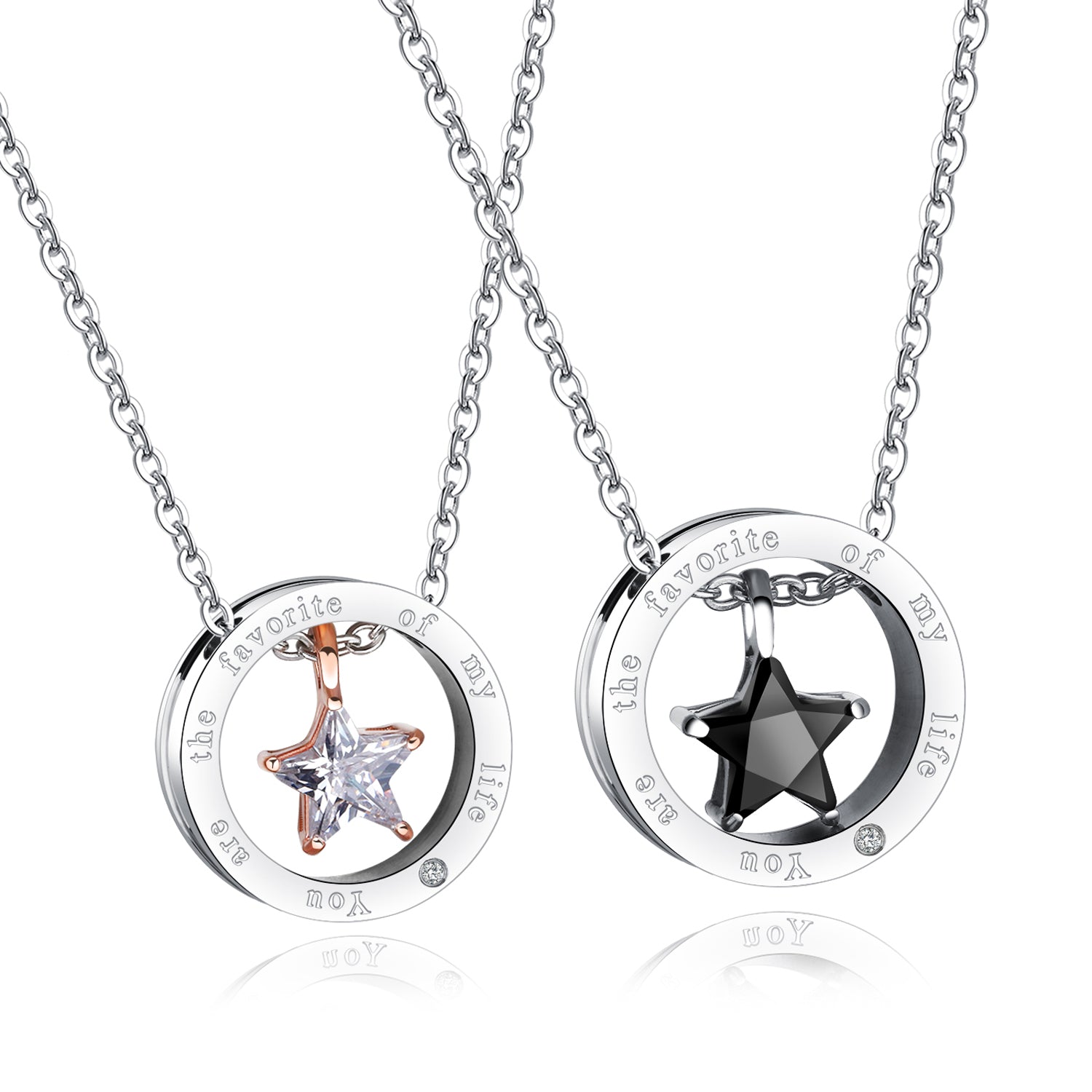 His & Hers Matching Set Lucky Star Couple Necklace Couple Jewelry Set-Couple Necklace-SunnyHouse Jewelry