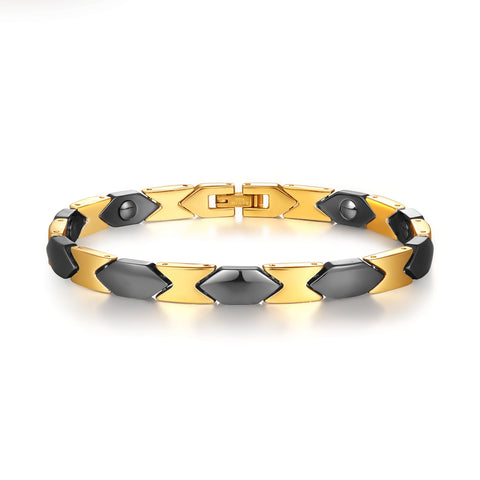 Women's Fashion Black and Gold Bracelet-Womens Bracelet-SunnyHouse Jewelry