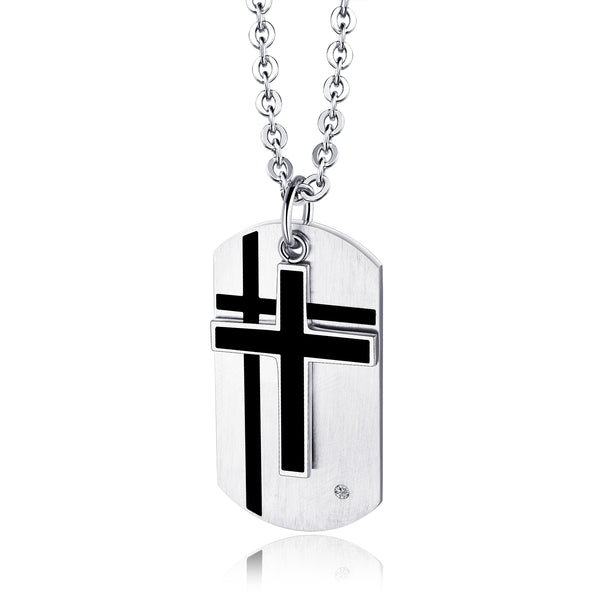 Men's Fashion Hip Hop Cross Pendant Necklace-Mens Pendant Necklace-SunnyHouse Jewelry