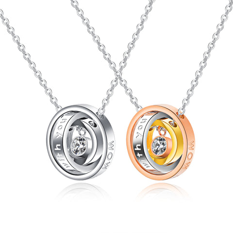 His & Hers Matching Set I Love You Couple Necklace Couple Jewelry Set-Couple Necklace-SunnyHouse Jewelry