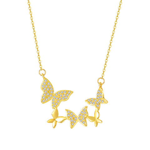 Women's Fashion Golden Butterfly Pendant Necklace-Womens Pendant Necklace-SunnyHouse Jewelry