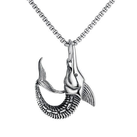 Men's Fashion Hip Hop Fish Pendant Necklace-Mens Pendant Necklace-SunnyHouse Jewelry