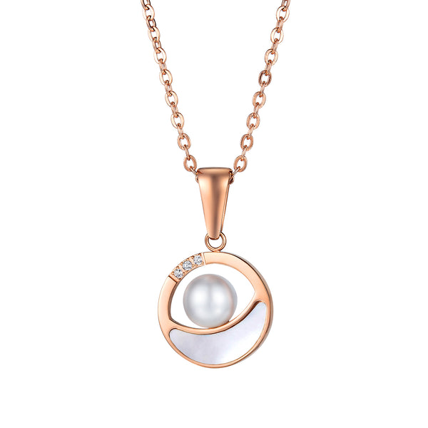 Women's Fashion Pearl Pendant Necklace-Womens Pendant Necklace-SunnyHouse Jewelry