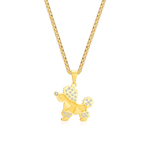 Men's Fashion Lucky Dog Pendant Necklace-Mens Pendant Necklace-SunnyHouse Jewelry