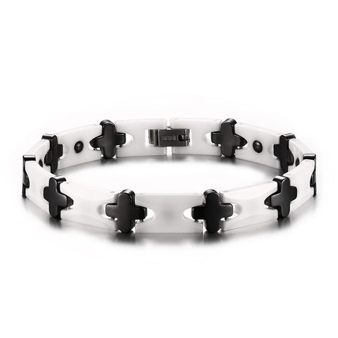 Women's Fashion Black and White Bracelet-Womens Bracelet-SunnyHouse Jewelry