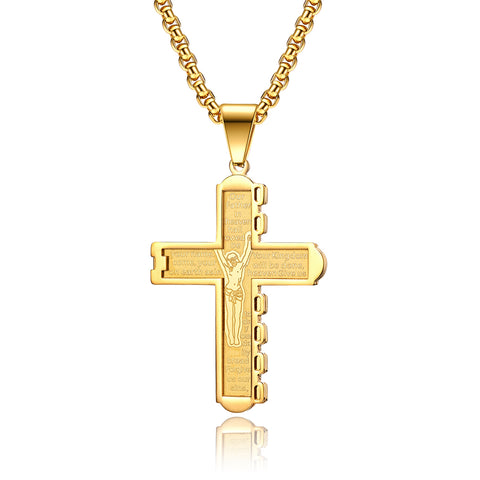 Men's Fashion Cross Pendant Necklace-Mens Pendant Necklace-SunnyHouse Jewelry