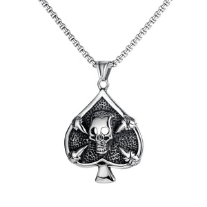 Men's Fashion Poker Winner Pendant Necklace-Mens Pendant Necklace-SunnyHouse Jewelry