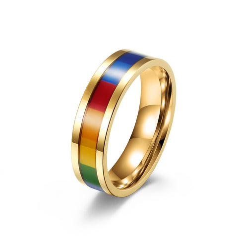 Men's Fashion Rainbow Ring-Mens Ring-SunnyHouse Jewelry