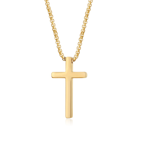 Men's Fashion Simple Cross Pendant Necklace-Mens Pendant Necklace-SunnyHouse Jewelry