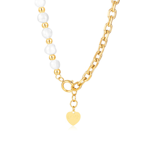 Women's Fashion Gold Heart Pendant Necklace-Womens Pendant Necklace-SunnyHouse Jewelry