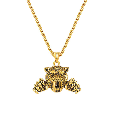 Men's Fashion Tiger Pendant Necklace-Mens Pendant Necklace-SunnyHouse Jewelry