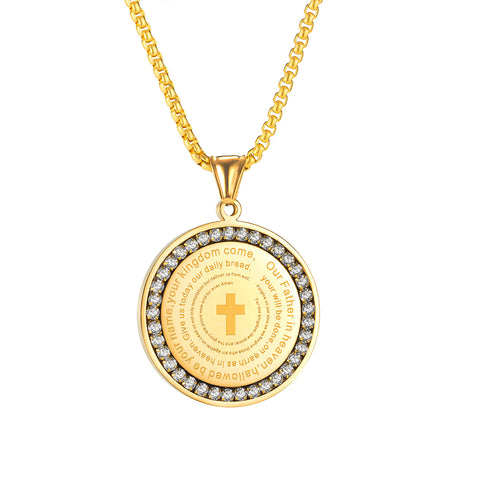 Men's Fashion Cross Pendant Necklace-Mens Pendant Necklace-SunnyHouse Jewelry