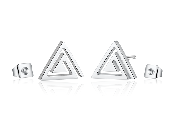 Women's Fashion Blinking Triangle Stud Earrings-Womens Earrings-SunnyHouse Jewelry