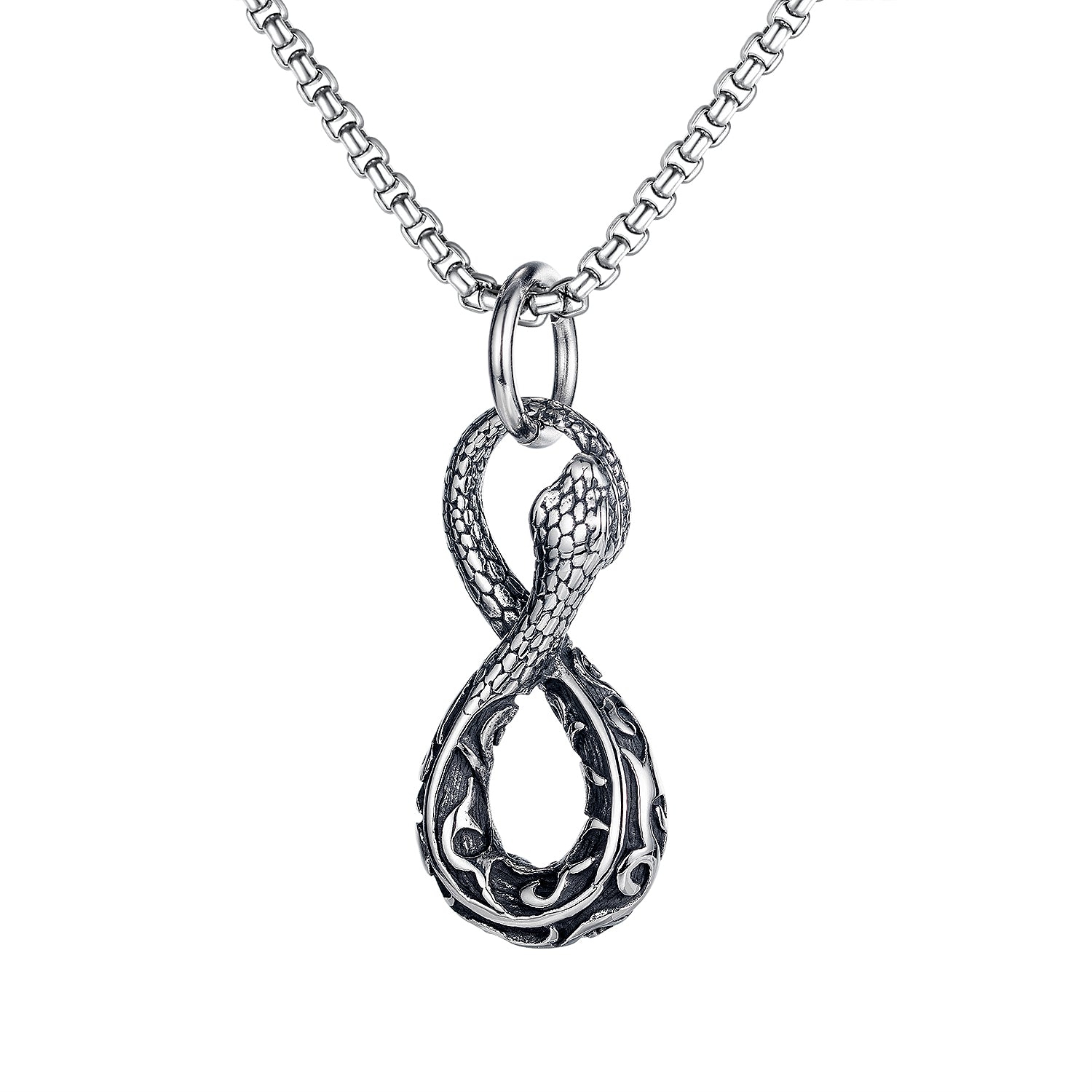 Men's Fashion Snake Pendant Necklace-Mens Pendant Necklace-SunnyHouse Jewelry