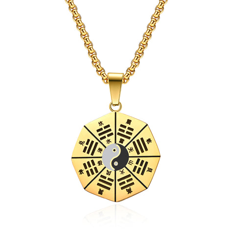 Men's Fashion Bagua Yinyang Pendant Necklace-Mens Pendant Necklace-SunnyHouse Jewelry