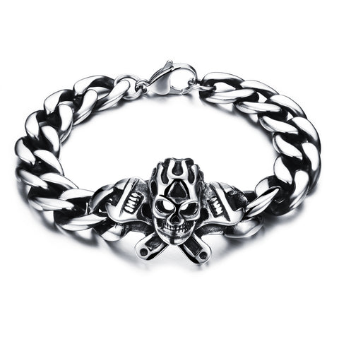 Men's Fashion Skull Hip Hop Bracelet-Mens Bracelet-SunnyHouse Jewelry