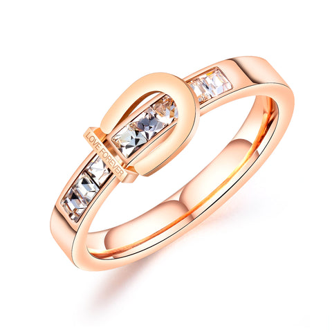 Women's Fashion Rose Gold Stylish Ring-Womens Ring-SunnyHouse Jewelry