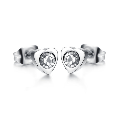 Women's Fashion Diamond Cute Heart Earrings-Womens Earrings-SunnyHouse Jewelry