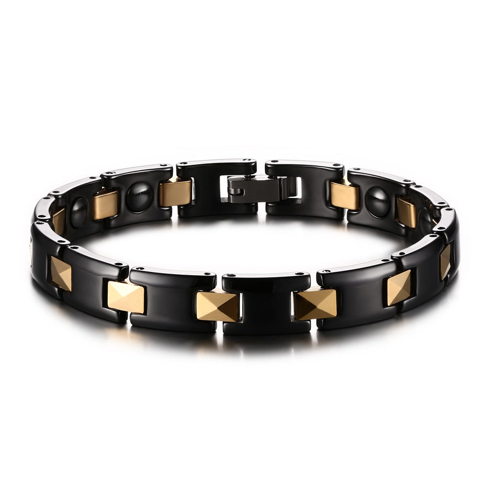 Women's Fashion Black and Gold Bracelet-Womens Bracelet-SunnyHouse Jewelry