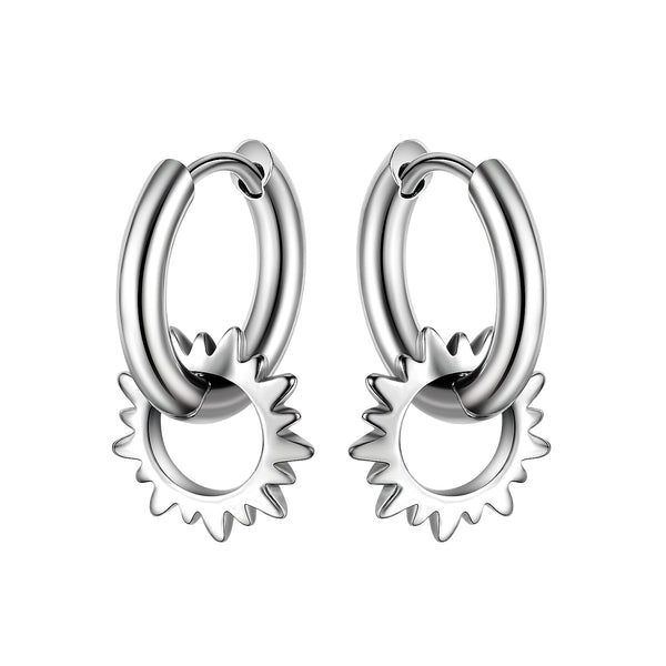 Women's Fashion Hoop Earrings-Womens Earrings-SunnyHouse Jewelry