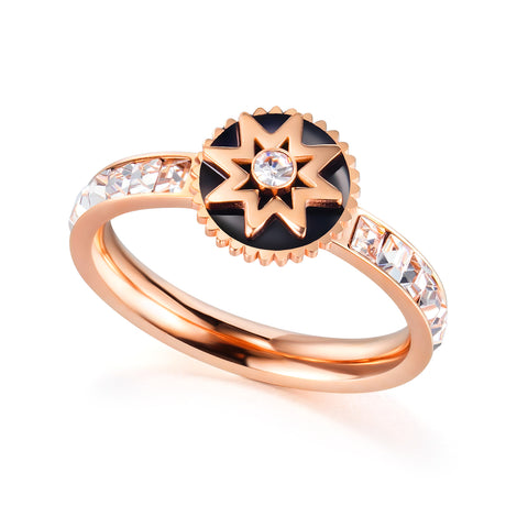 Women's Fashion Rose Gold Star Ring-Womens Ring-SunnyHouse Jewelry