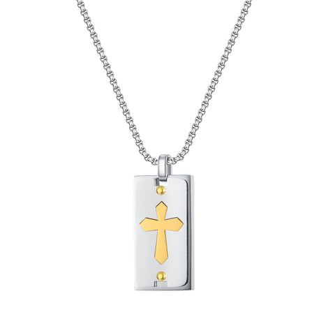 Men's Fashion Cross Pendant Necklace-Mens Pendant Necklace-SunnyHouse Jewelry