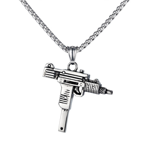 Men's Fashion Hip Hop Submachine Gun Pendant Necklace-Mens Pendant Necklace-SunnyHouse Jewelry