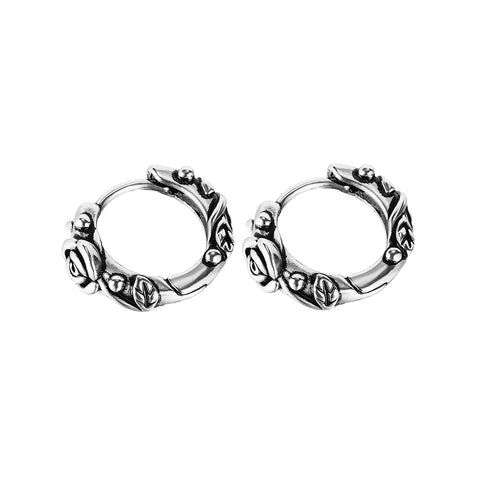 Women's Fashion Rose Hoop Earrings-Womens Earrings-SunnyHouse Jewelry