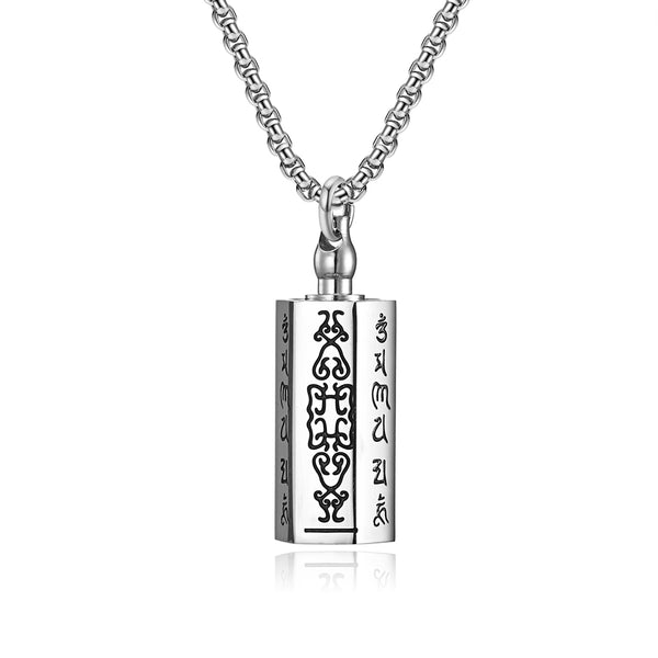 Men's Fashion Six-character Mantra of Buddhism in Sanskrit Pendant Necklace-Mens Pendant Necklace-SunnyHouse Jewelry