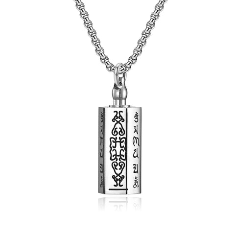 Men's Fashion Six-character Mantra of Buddhism in Sanskrit Pendant Necklace-Mens Pendant Necklace-SunnyHouse Jewelry