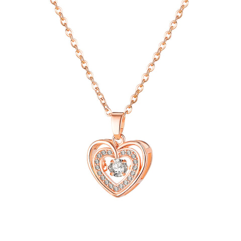 Women's Fashion Cute Heart Pendant Necklace-Womens Pendant Necklace-SunnyHouse Jewelry