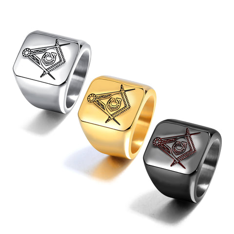 Men's Fashion Freemason Ring-Mens Ring-SunnyHouse Jewelry