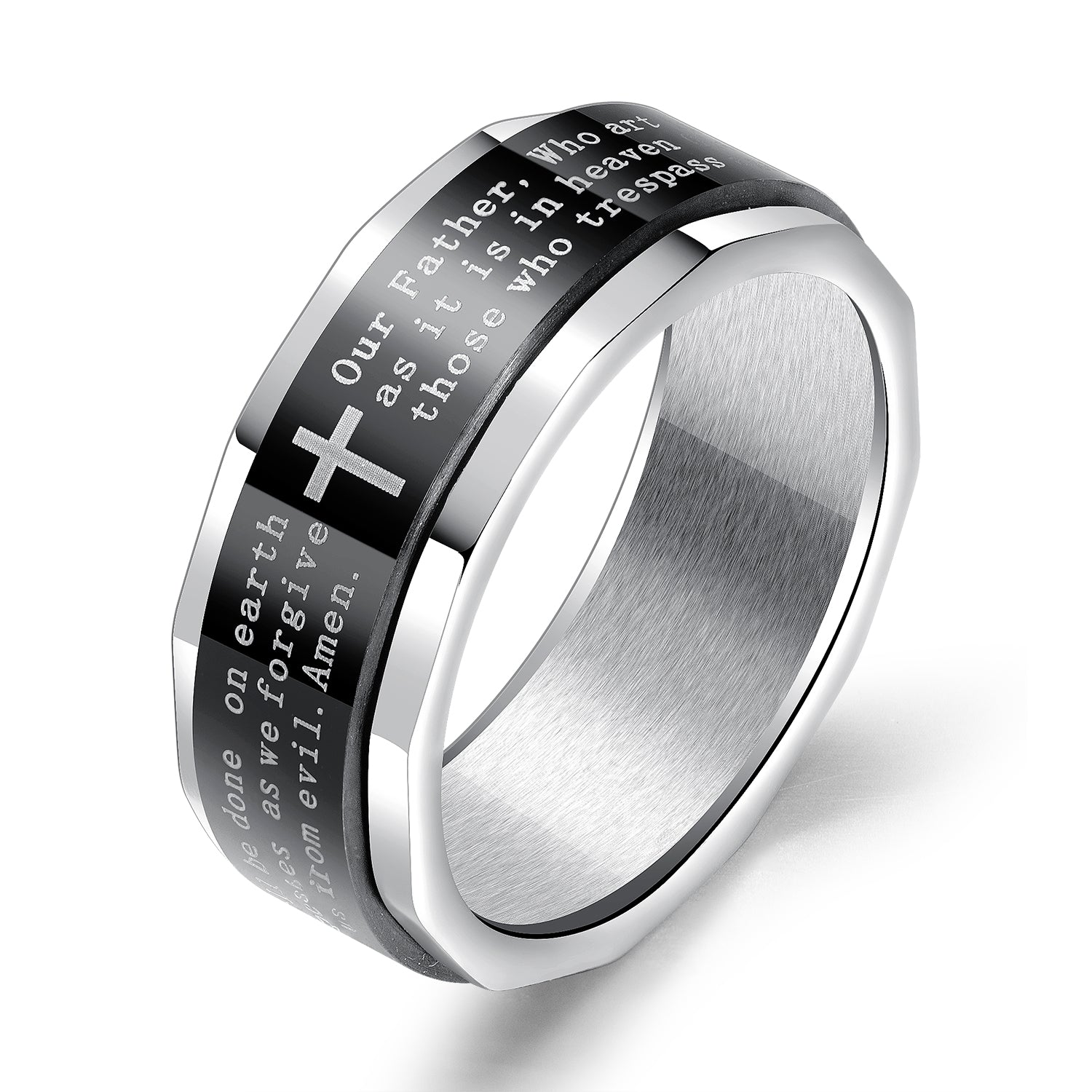 Men's Fashion Cross Rotating Ring-Mens Ring-SunnyHouse Jewelry