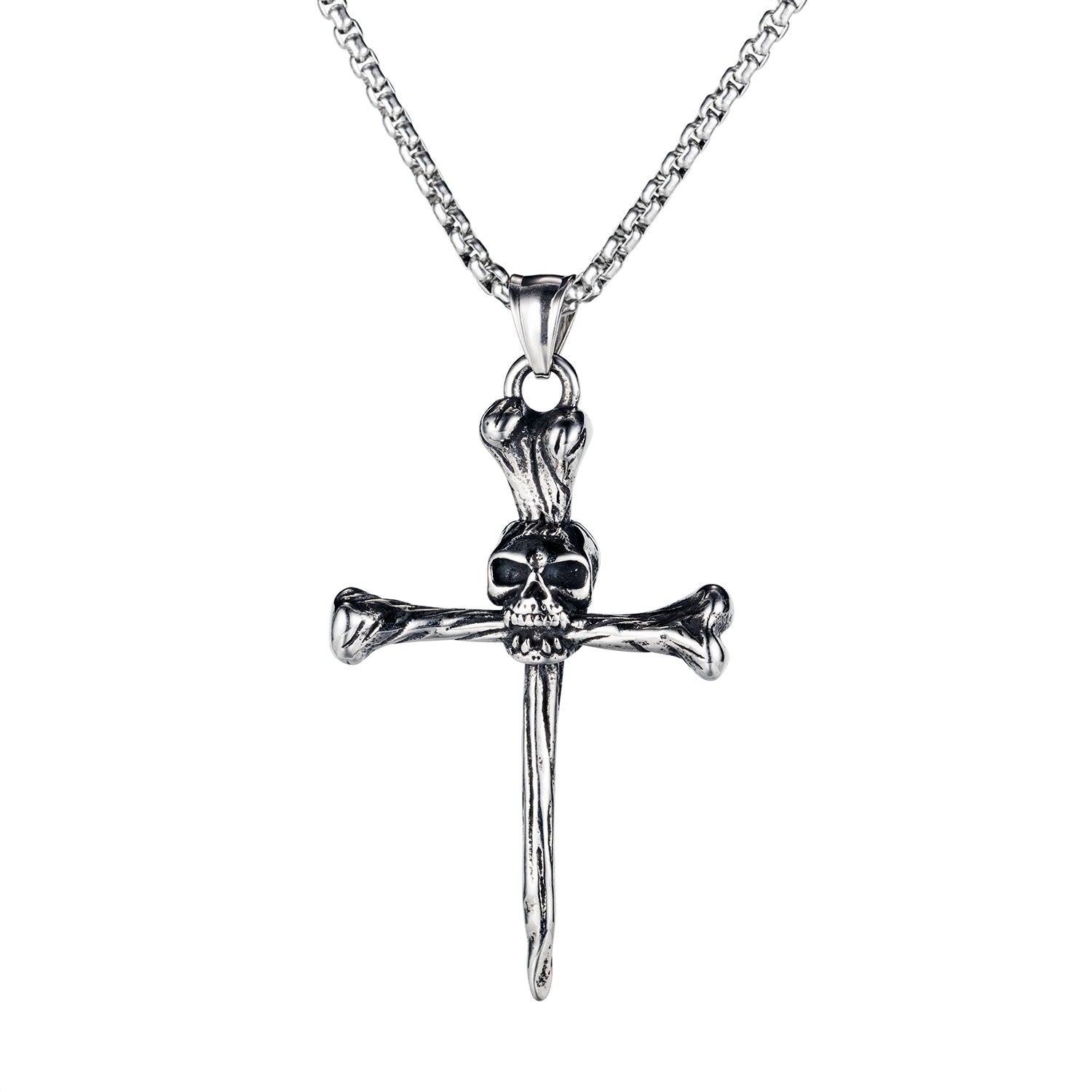 Men's Fashion Skull Cross] Pendant Necklace-Mens Pendant Necklace-SunnyHouse Jewelry