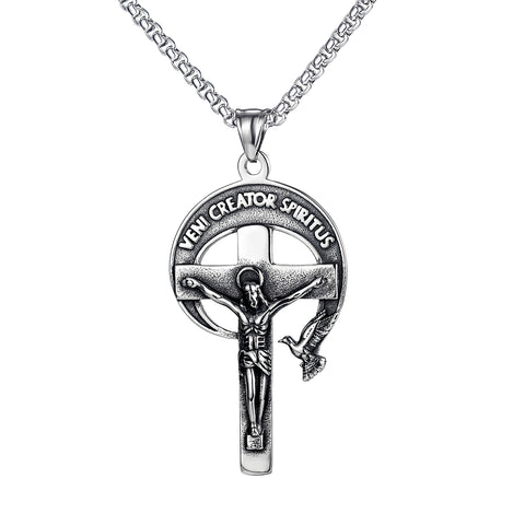 Men's Fashion Veni Creator Spiritus Pendant Necklace-Mens Pendant Necklace-SunnyHouse Jewelry