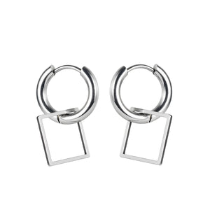 Women's Fashion Square Hip Hop Earrings-Womens Earrings-SunnyHouse Jewelry