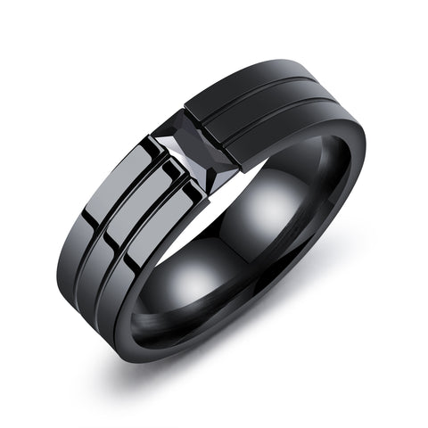 Men's Fashion Black Ring-Mens Ring-SunnyHouse Jewelry